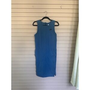 Nike Women's Small Tech‎ Pack Textured Dress Industrial Blue Knee Length